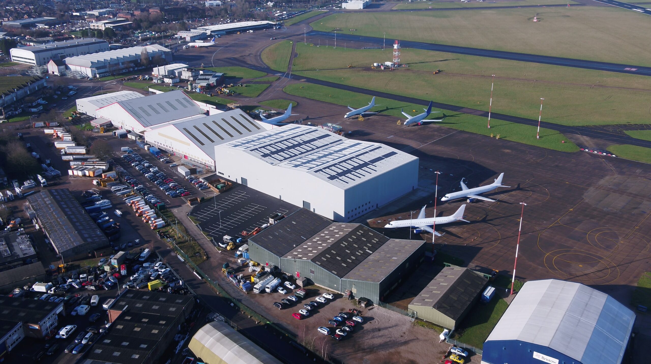 Norwich airport looks to the skies to power new hangar NAAME